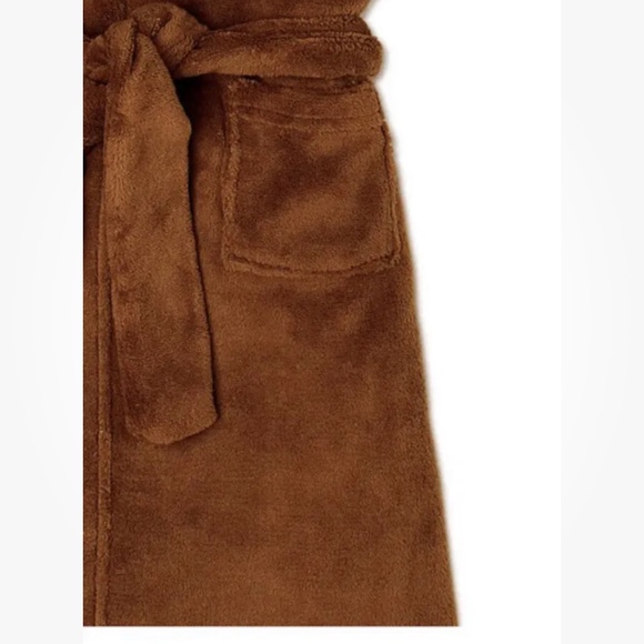 Brown Bear Plush Hooded Robe Large (12-14)  NEW - Picture 3 of 7